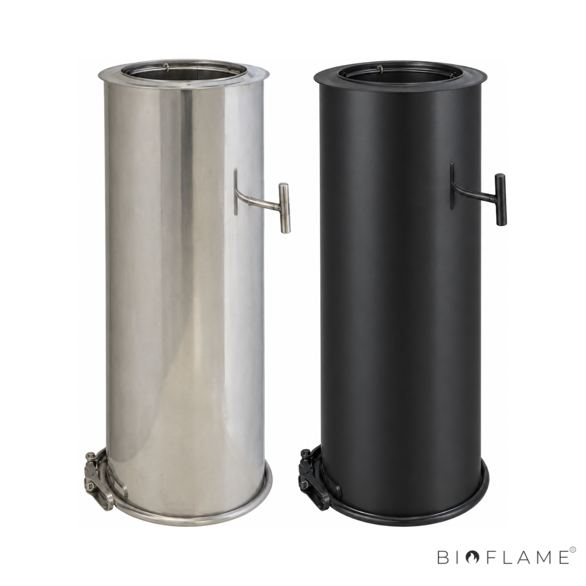 TUBO PAREDE DUPLA COM REGISTO E ABRAÇADEIRA - VM CHAMINÉS CLOSETOP