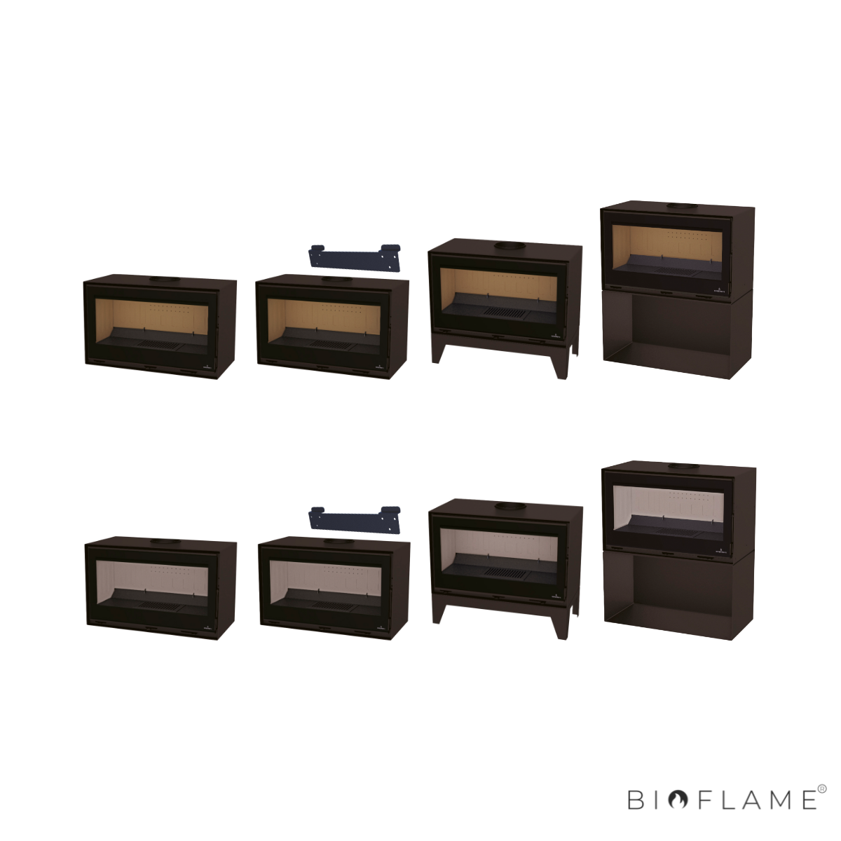 SALAMANDRA A LENHA - BRONPI CAIRO 90 BOX