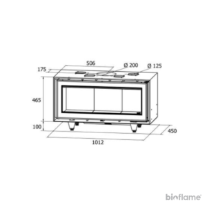 Desenho técnico do Recuperador de Calor a Lenha – Adf Linea 100