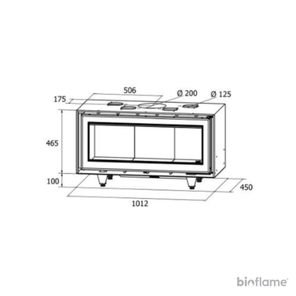 Desenho técnico do Recuperador de Calor a Lenha – Adf Linea 100