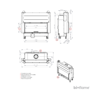 Desenho técnico do Recuperador de Calor a Lenha Canalizável – Romotop H3LG 04