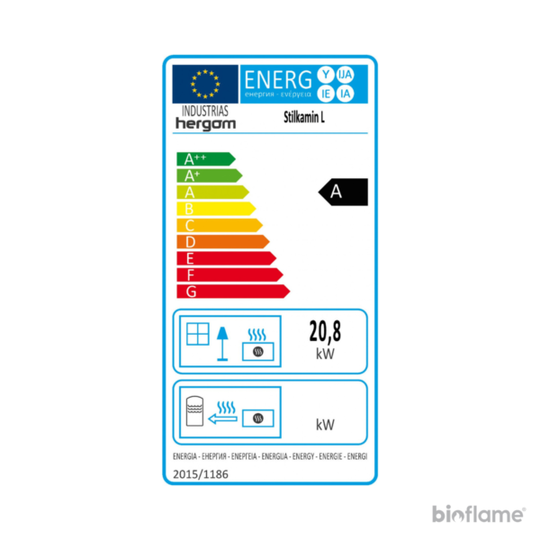 classificação energética A do Recuperador de Calor a Lenha Hergom Stilkamin L