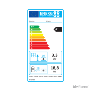 Etiqueta energética A+ do Recuperador de Calor a Pellets Solzaima Atlantic