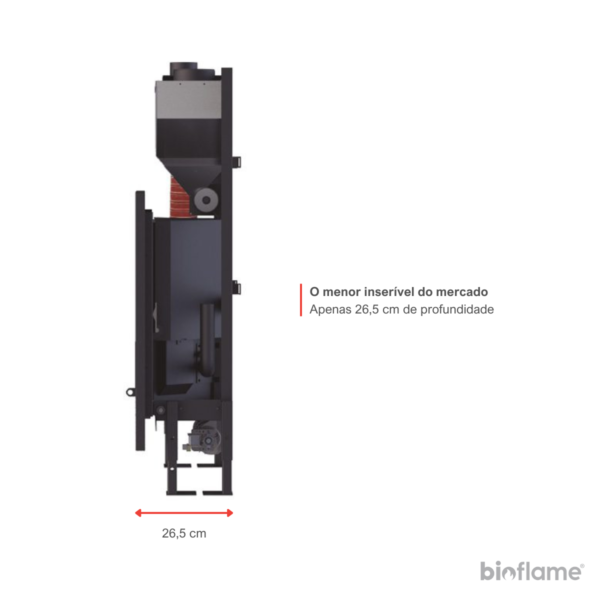 Recuperador de Calor a Pellets – BioBronpi Bruno Slim, o mais compacto do mercado com apenas 26,5 cm de profundidade