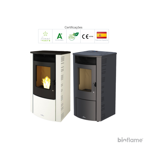 Certificações Ecodesign e Flamme Verte da Salamandra a Pellets Canalizável – Biobronpi Abril Extra.