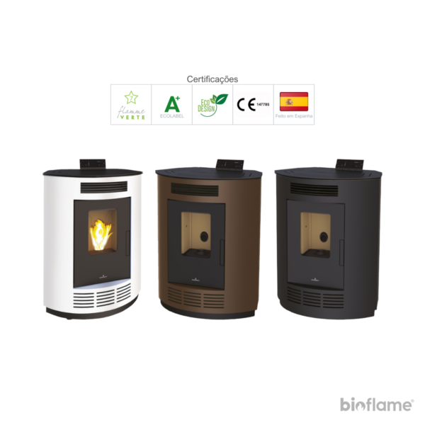 Certificações Ecodesign e Flamme Verte 7 Estrelas da Salamandra a Pellets Biobronpi Nina Canto