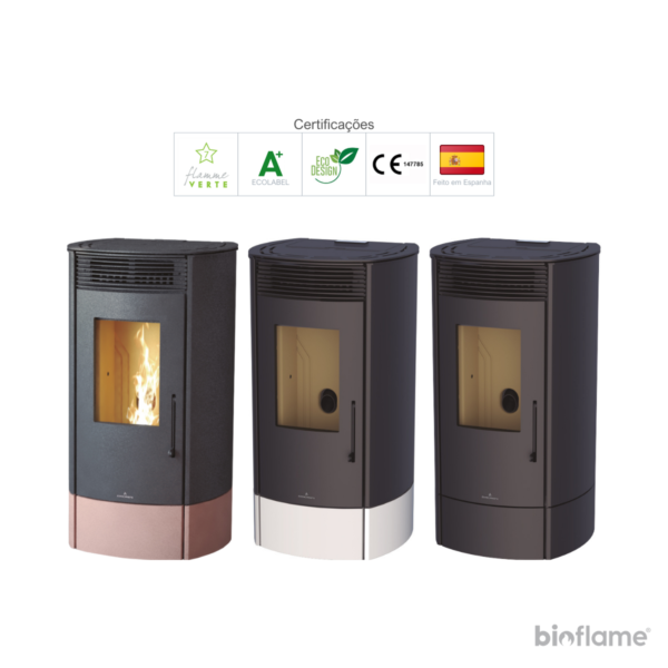 Certificações Ecodesign e Flamme Verte 7 estrelas da Salamandra a Pellets Canalizável - Biobronpi Trebol.