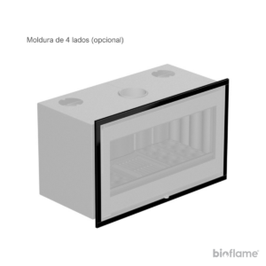 Moldura de 4 lados opcional para destacar o Recuperador de Calor a Lenha Nordica Extraflame Inserto 70 wide.