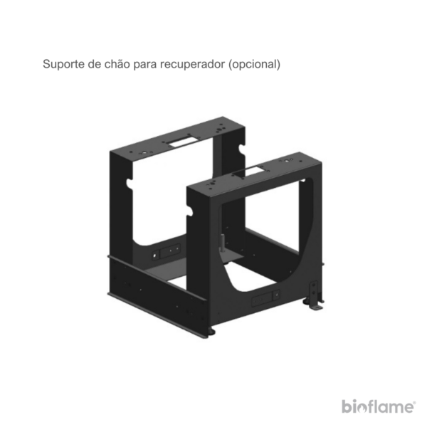 Suporte de Chão para recuperador opcional do Recuperador de Calor a Lenha com Ventilação Nordica Extraflame Inserto 70 H49 4.0