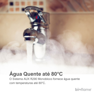 Bomba Calor para Aquecimento Central - AUX R290 Monobloco aquece águas até 80ºC