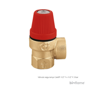 Válvula segurança Caleffi 1/2" F x 1/2" F 3 bar