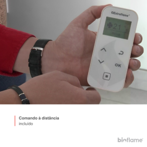 Comando à distância incluído para o Recuperador de Calor a Pellets Canalizável – Nordica Extraflame Comfort P85 Plus.