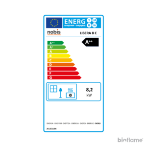 Classe energética A++ da Salamandra a Lenha e Pellets - Nobis Libera