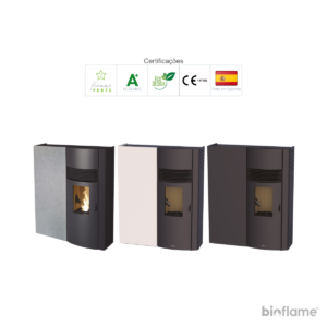 Certificações Ecodesign e Flamme Verte 7 estrelas da Salamandra a Pellets Canalizável - Biobronpi Adry